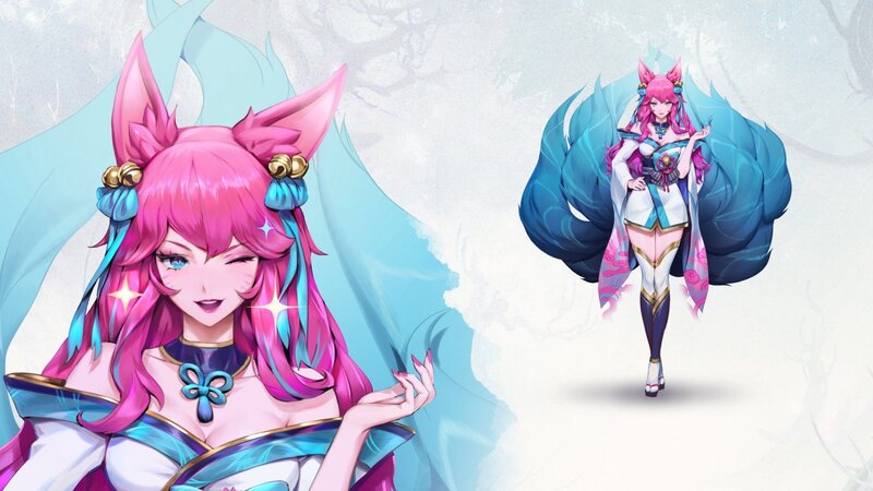 Pink-haired Character with Fox Ears — Pink