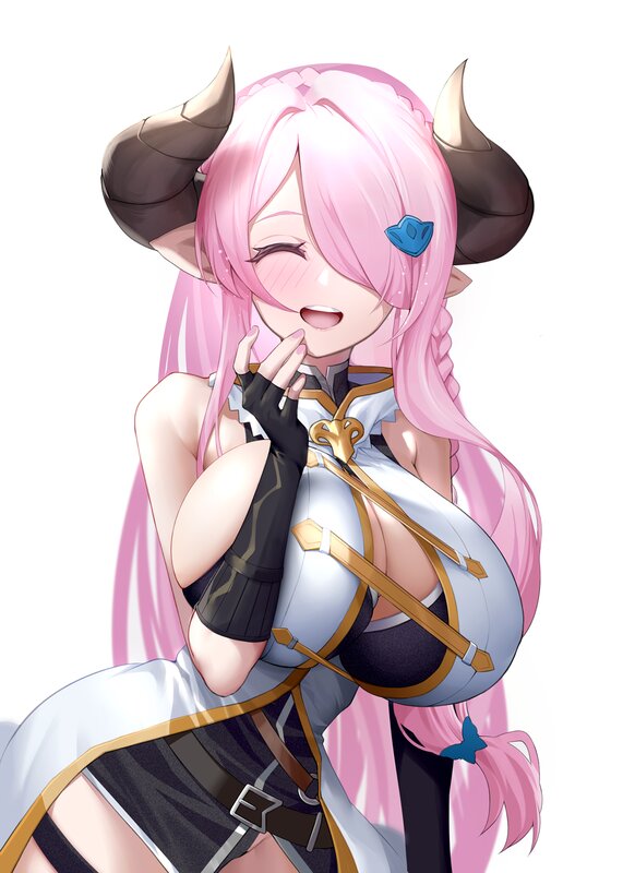 Pink-haired Character with Horns — Pink