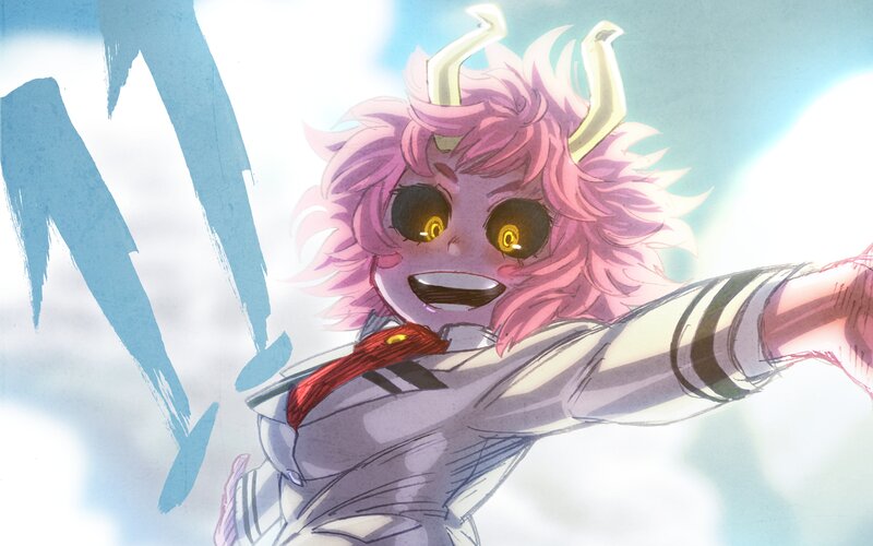 Pink-haired Character with Horns