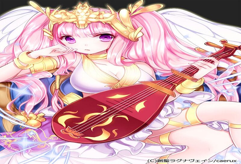 Pink-haired Character with Lute