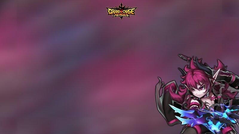 Pink-haired Character with Sword — Purple