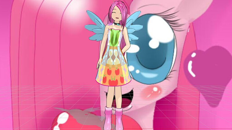 Pink-haired Character with Wings — Pink