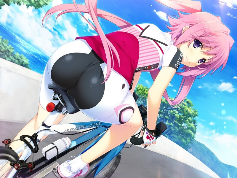 Pink-haired Cyclist