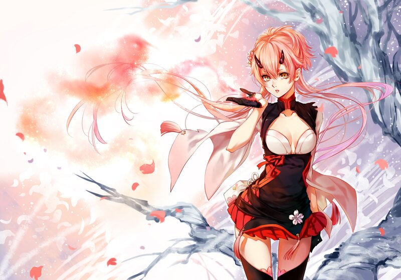 Pink-haired Demon Girl — Pink, Dramatic, Spring