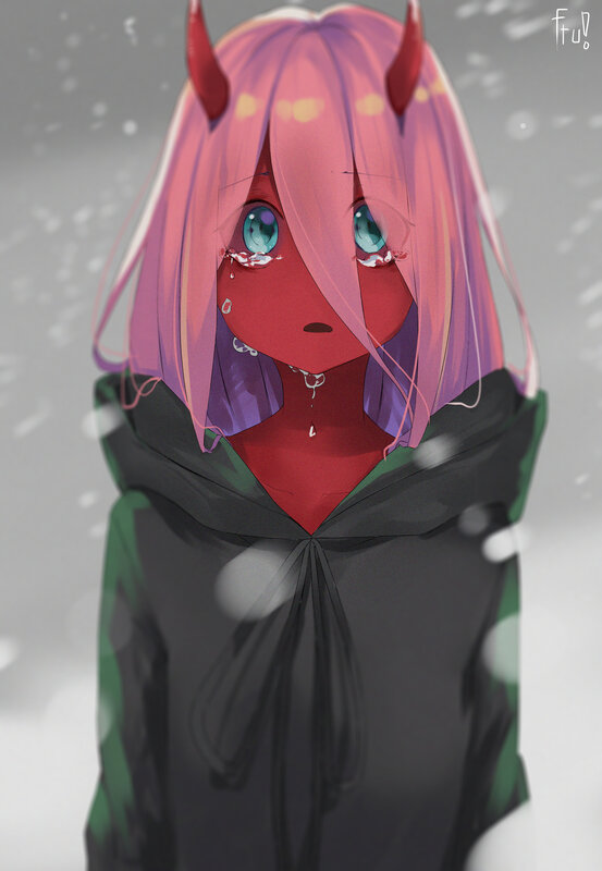 Pink-haired Demon Girl — Pink, Melancholic