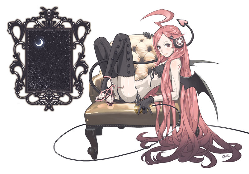 Pink-haired Demon Girl — Pink