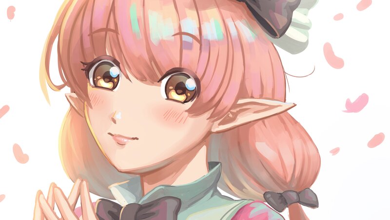 Pink-haired Elf Girl — Pink, Serene, Spring
