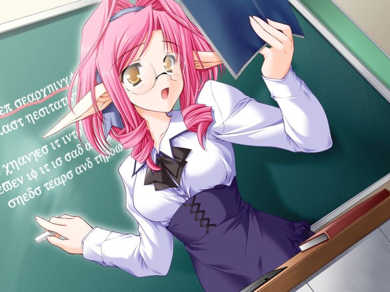 Pink-haired Elf Girl — Pink, Surprised