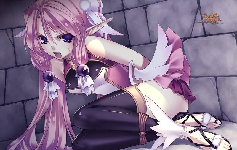 Pink-haired Elf Girl — Purple, Dramatic, Anime