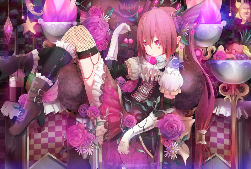 Pink-haired Elf Girl — Purple, Dreamy