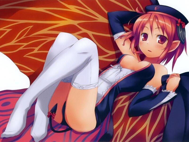 Pink-haired Elf Girl — Red, Calm