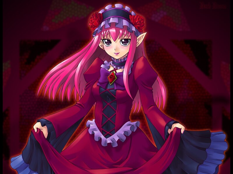 Pink-haired Elf Girl — Red
