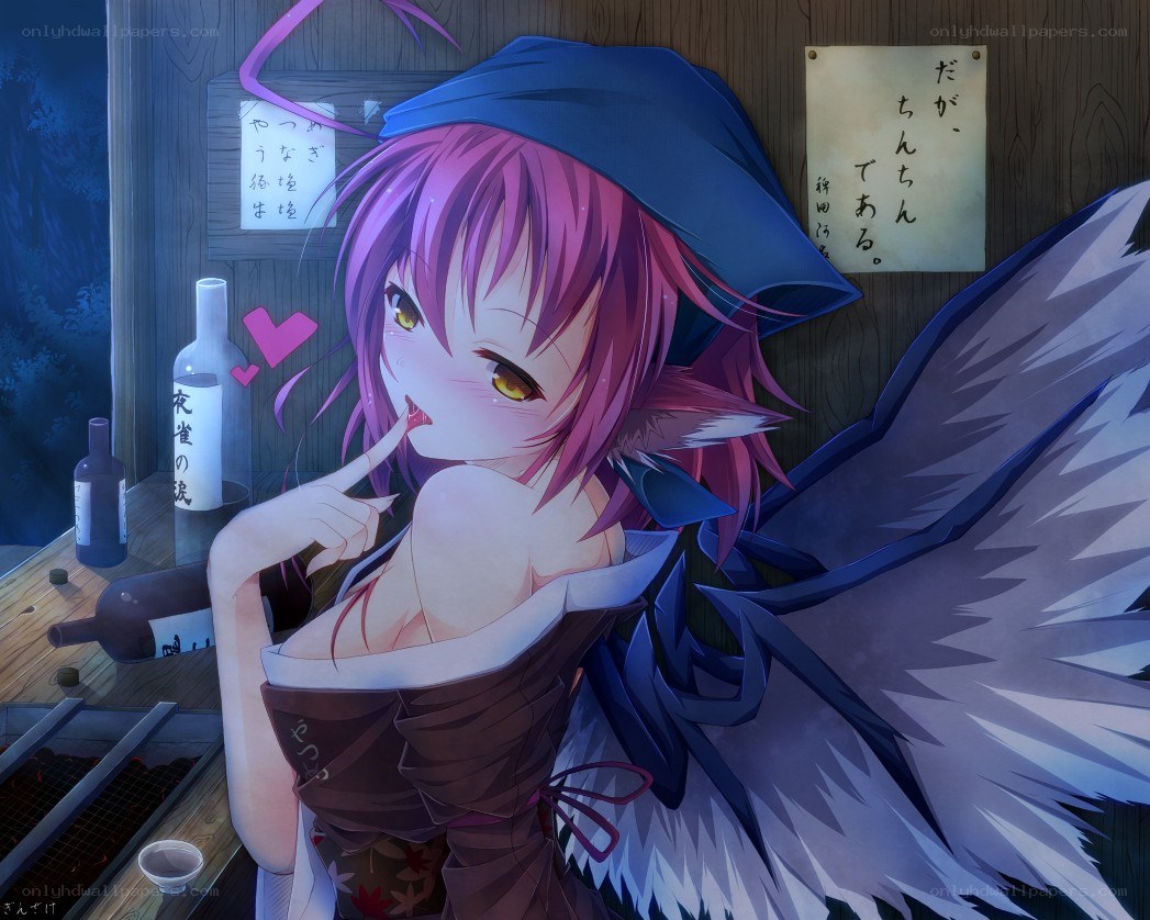 pink-haired elf with wings