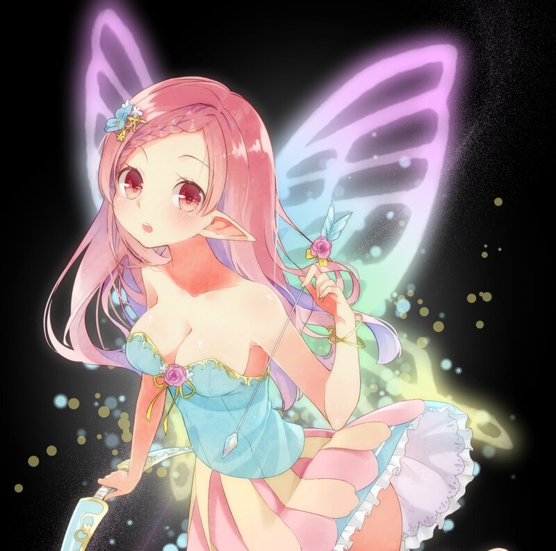 Pink-haired Fairy Girl — Pink, Magical, Night