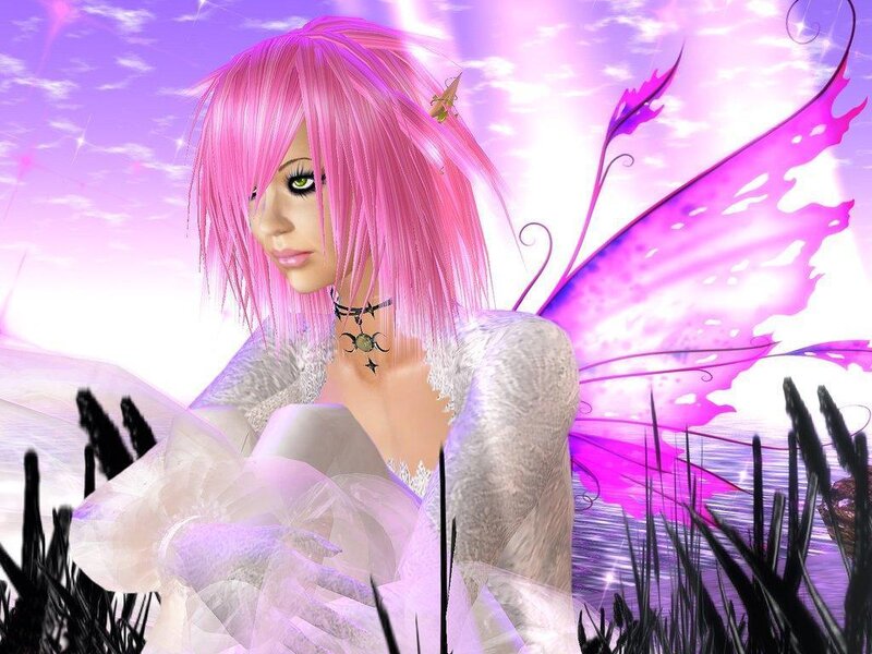 Pink-haired Fairy — Purple, Dreamy