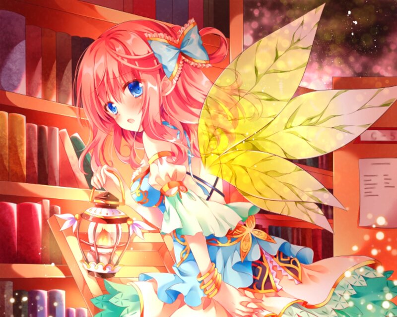 Pink-haired Fairy with Lantern