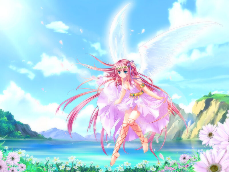 Pink-haired Fairy with Wings — Blue
