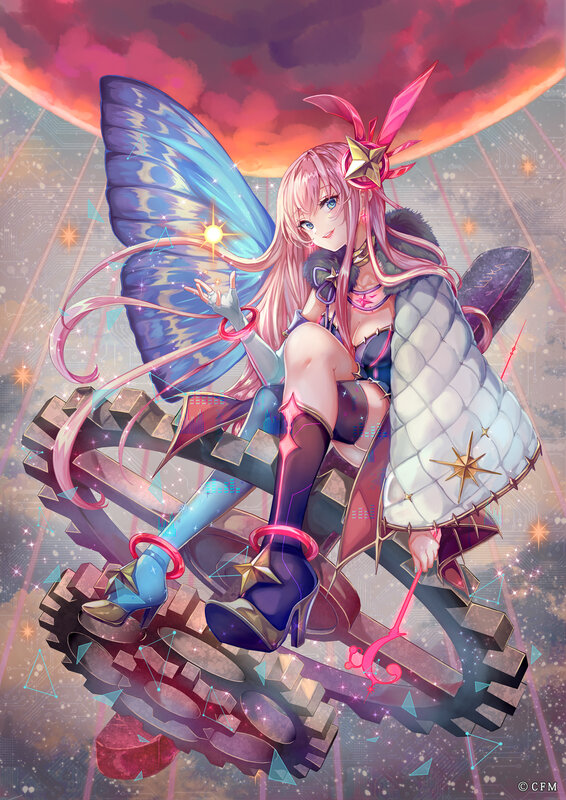 Pink-haired Fairy with Wings — Pink, Dramatic