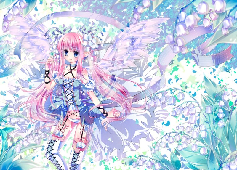 Pink-haired Fairy with Wings — Pink