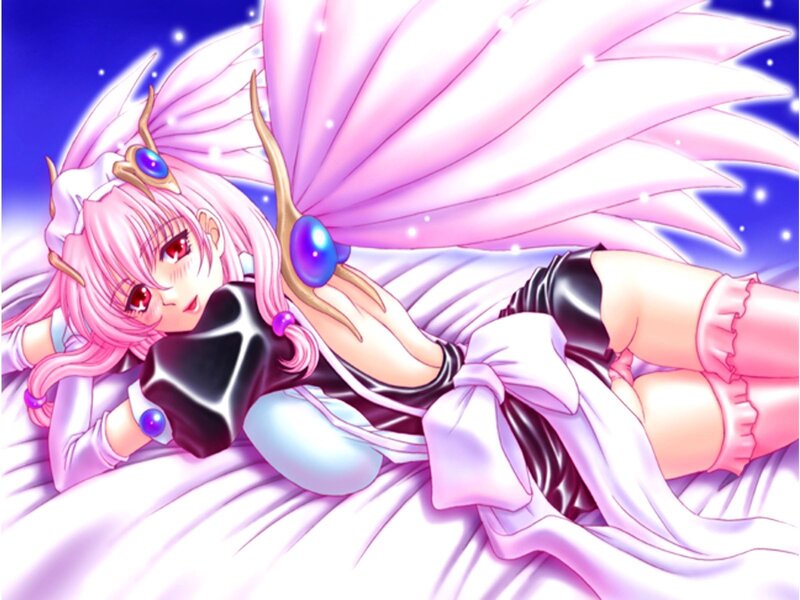 pink-haired fairy with wings