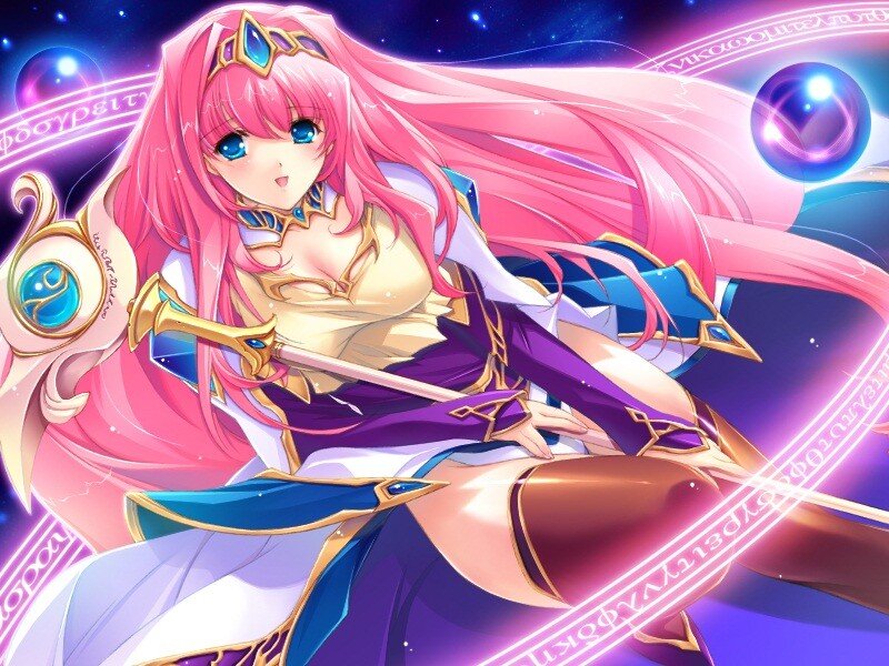 pink-haired fantasy mage