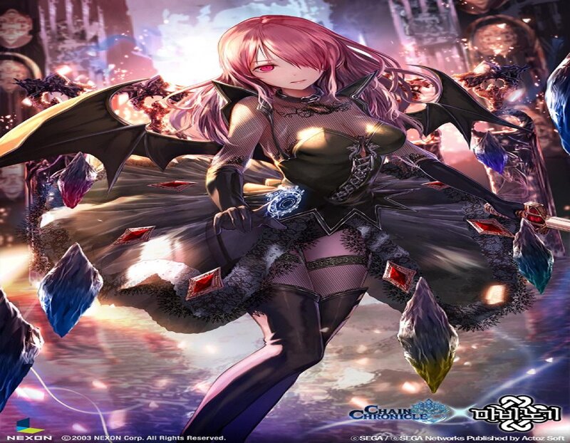 Pink-haired Female Character — Purple, Dramatic, Anime