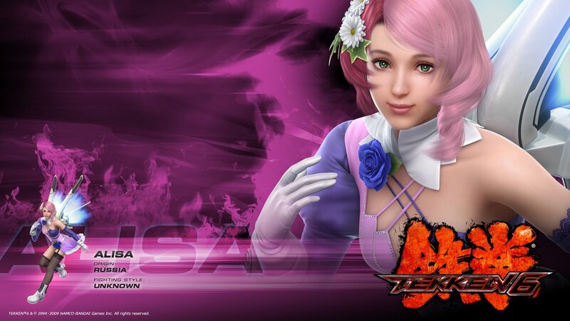 Pink-haired Female Character — Purple, Dramatic, Digital Art, Flower in Hair