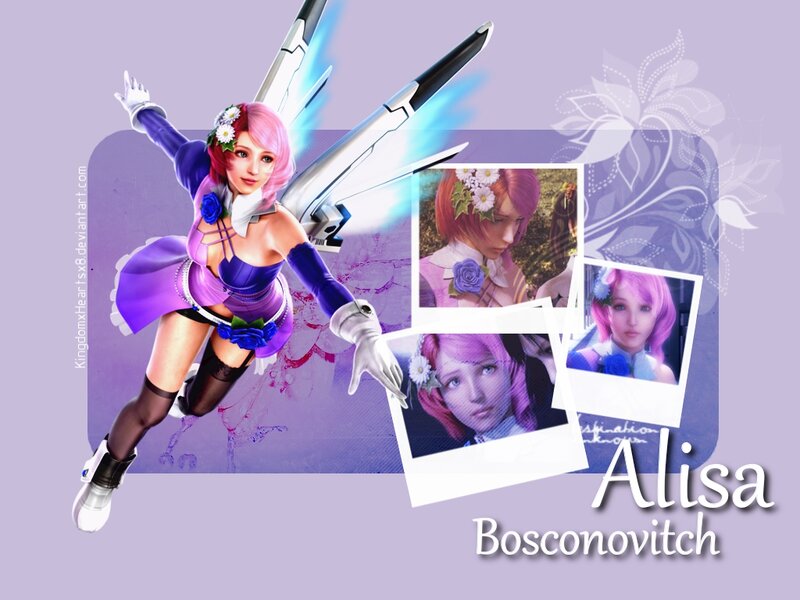 Pink-haired Female Character — Purple, Dynamic