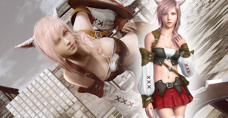 Pink-haired Female Character — White