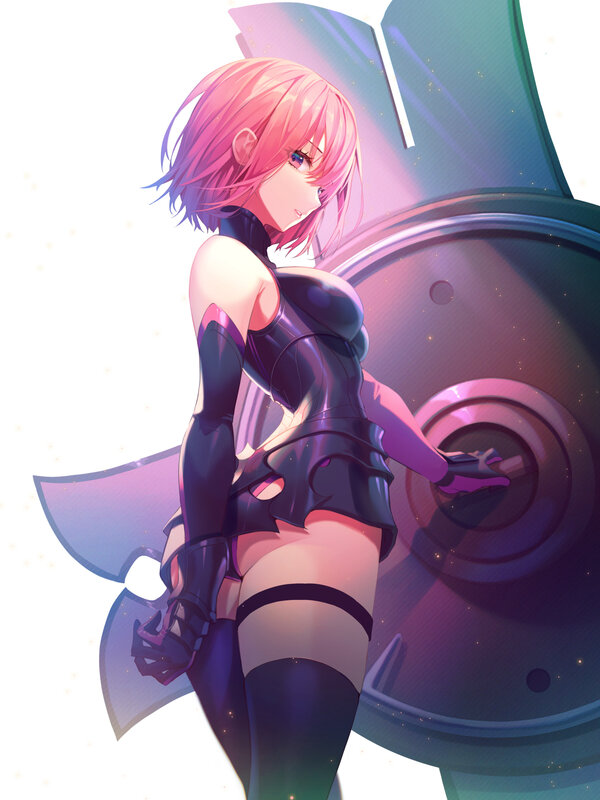 Pink-haired Female Warrior — Pink, Dramatic, Anime, Shield