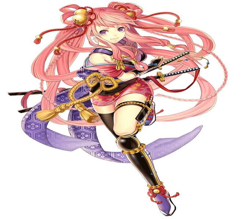 Pink-haired Female Warrior — Pink, Dynamic