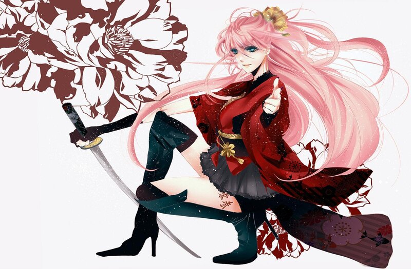 Pink-haired Female Warrior