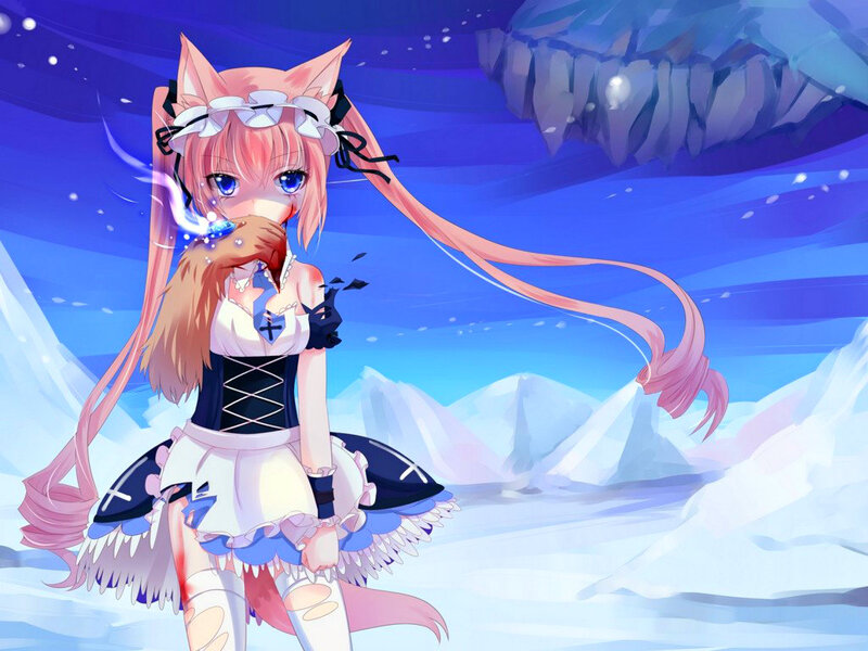 Pink-haired Fox Girl — Blue
