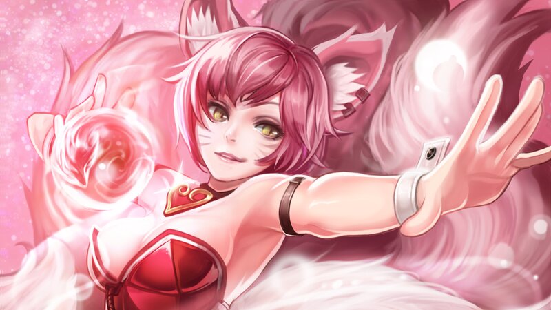 Pink-haired Fox Girl — Pink, Energetic