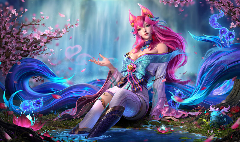 Pink-haired Fox Girl — Pink, Serene, Spring