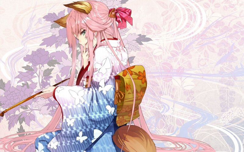 Pink-haired Fox Girl — Pink, Serene