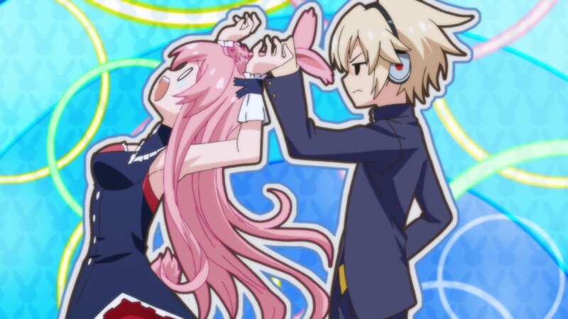 Pink-haired Girl and Blonde Boy — Blue