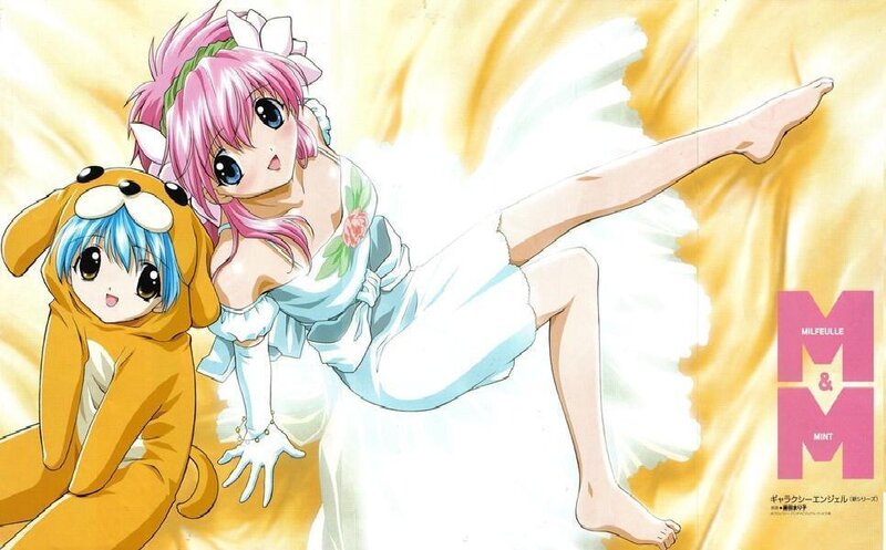 Pink-haired Girl and Blue-haired Child