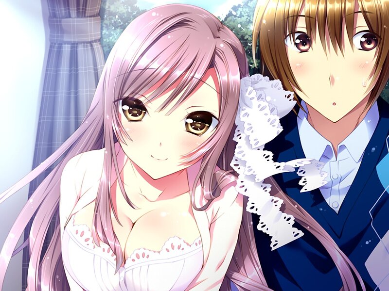 Pink-haired Girl and Boy — Pink, Calm