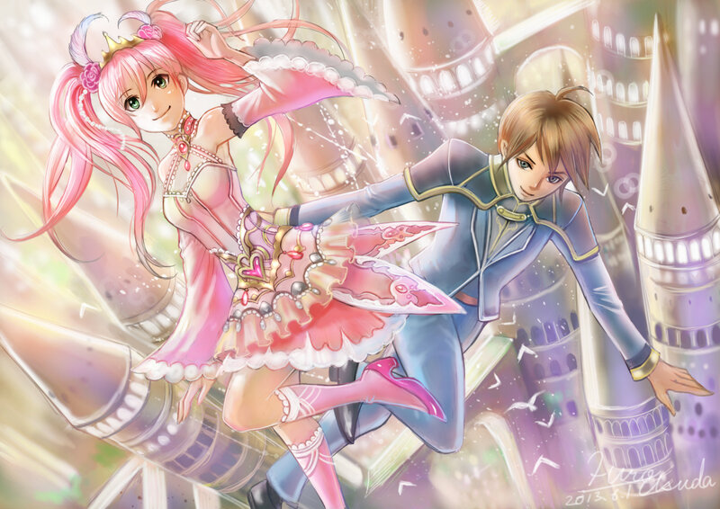 Pink-haired Girl and Boy — Pink, Dreamy