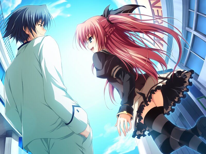 Pink-haired Girl and Boy