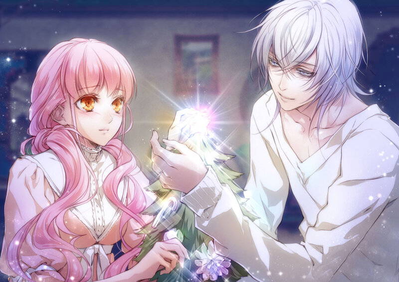 Pink-haired Girl and Silver-haired Boy