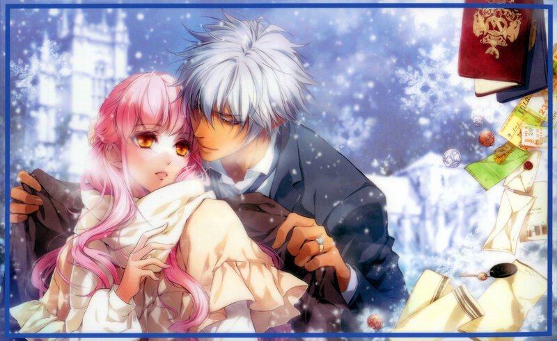 Pink-haired Girl and Silver-haired Man — Blue