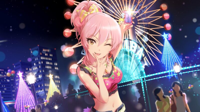 Pink-haired Girl at Amusement Park — Pink