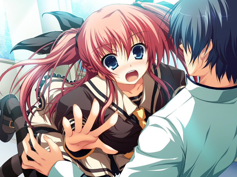 Pink-haired Girl Being Held