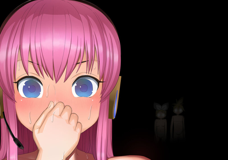Pink-haired Girl Covering Mouth