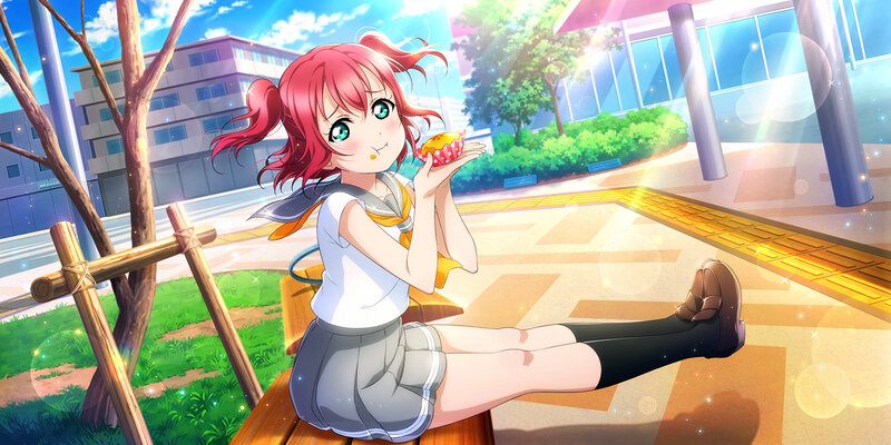 Pink-haired Girl Eating Cupcake