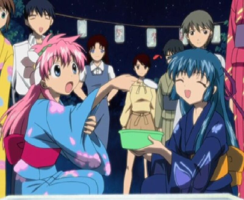 Pink-haired Girl Eating