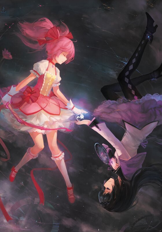 Pink-haired girl helping a fallen companion