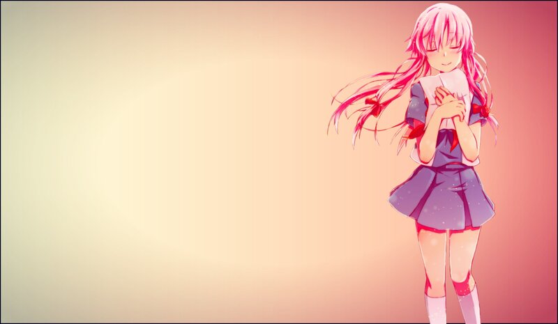 pink-haired girl holding a letter